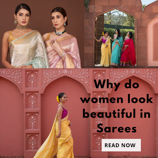 Why do women look beautiful in Sarees